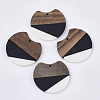 Two Tone Resin & Walnut Wood Pendants RESI-Q210-011A-B01-1