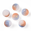 Frosted Baking Painted Crackle Glass Beads with Glitter Powder DGLA-T004-01A-3