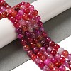 Dyed & Heated Natural Dragon Veins Agate Beads Strands G-P539-A01-22-2