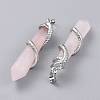 Natural Rose Quartz Big Pointed Pendants G-F696-B13-3