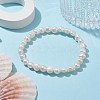 Natural Pearl Beaded Stretch Bracelets BJEW-JB10015-2