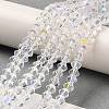 Transparent Electroplate Glass Beads Strands GLAA-F029-2mm-D13-4