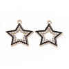 Alloy Rhinestone Pendants X-FIND-C019-49KCG-03-2