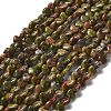 Natural Unakite Beads Strands G-P575-C11-6mm-2