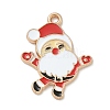 Christmas Alloy Enamel Pendants ENAM-K074-01G-09-1