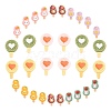 SUNNYCLUE 32Pcs 8 Style Opaque Resin Cabochons CRES-SC0002-15-1