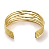 Golden 304 Stainless Steel Cuff Bangle for Women BJEW-C050-02C-G-3