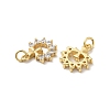 Rack Plating Brass Cubic Zirconia Pendants KK-K349-19G-2