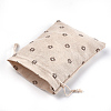 Polycotton(Polyester Cotton) Packing Pouches Drawstring Bags ABAG-S004-04A-13x18-3