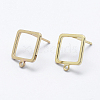 Brass Stud Earring Findings KK-F728-28G-NF-1