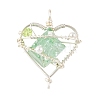 Electroplated Natural Quartz Copper Wire Wrapped Pendants PALLOY-TA00429-05-1