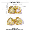 Brass Micro Pave Clear Cubic Zirconia Pendants CU-OY001-46G-3