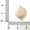 Brass Enamel Oval with Flower Connector Charms KK-M308-06G-01-3