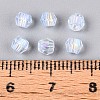 Transparent Spray Painted Glass Beads X1-EGLA-N018-4mm-05-4