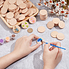 200Pcs Beech Wooden Round Pieces WOOD-NB0002-94A-3