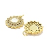 Brass Micro Pave Clear Cubic Zirconia Pendants KK-K365-05F-G-2