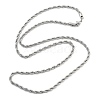 Brass Rope Chain Necklaces for Men Women NJEW-G160-09P-3