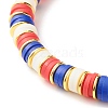 Handmade Polymer Clay Heishi Beads Stretch Bracelets BJEW-JB07309-4