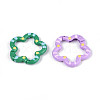 Spray Painted Alloy Spring Gate Rings PALLOY-T090-74-2