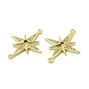 Brass Micro Pave Clear & Black Cubic Zirconia Connector Charms KK-E068-VB040-3