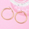 Ion Plating(IP) 304 Stainless Steel Hoop Earrings X-EJEW-N0016-11G-E-5
