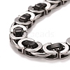 201 Stainless Steel Byzantine Chain Bracelets STAS-E160-06EBP-2