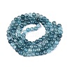 Baking Paint Crackle Glass Beads Strands GLAA-Q106-03A-19-2