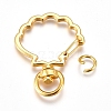 Alloy Swivel Lobster Clasps X-KEYC-WH0016-39G-1