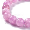 Dyed Natural Jade Beads Stretch Bracelets BJEW-J183-B-09-2