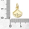 Brass Pave Clear Cubic Zirconia Pendants KK-G554-09B-G-3