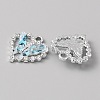 Platinum Alloy Rhinestone Pendants FIND-TAC0008-69P-01-2