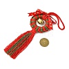 Handmade Macrame Cotton Christmas Wreath Pendant Decoration HJEW-JM02654-02-3