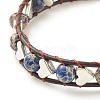 Natural Imperial Jasper(Dyed) Beaded Bracelet with Alloy Heart BJEW-JB08173-4