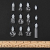 20Pcs 10 Styles Clear Glass Wishing Bottle Pendants GLAA-FS0002-19-5