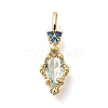 Brass Glass Pendants KK-U061-20G-02-1