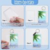 CHGCRAFT 16Pcs Rectangle Acrylic Photo Frame Keychain KEYC-CA0001-34-5