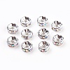 Brass Rhinestone Spacer Beads X-RB-A014-Z8mm-28S-NF-1