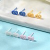 Hypoallergenic Bioceramics Zirconia Ceramic Stud Earrings EJEW-C065-03I-1