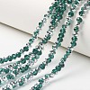 Electroplate Transparent Glass Beads Strands X-EGLA-A034-T8mm-M15-1
