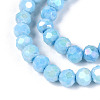 Anti-Tarnish Electroplate Glass Beads Strands EGLA-T021-4mm-15-10-3