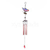 Iron 3D Butterfly Wind Chime Pendant Decorations HJEW-TAC0008-07A-1