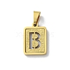 304 Stainless Steel Alphabet Pendants STAS-S152-01G-B-1