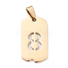 Ion Plating(IP) 304 Stainless Steel Pendants STAS-H144-02G-8-1