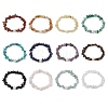 12Pcs Natural & Synthetic Gemstone Chips Stretch Bracelets for Women BJEW-JB11343-4