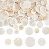 200Pcs 4 Styles Natural Capiz Shell Pendants SSHEL-ME0001-07-1