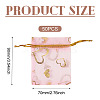 50Pcs Heart Printed Organza Bags OP-TADJ0001-01B-3