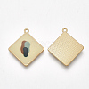 Smooth Surface Alloy Enamel Pendants PALLOY-T067-04D-2