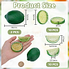 22Pcs 3 Styles Plastic Simulated Lemon DJEW-AR0001-15A-2