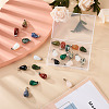 Fashewelry 24Pcs 12 Styles Teardrop Natural & Synthetic Gemstone Pendants G-FW0001-35-15