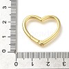 Rack Plating Heart Brass Spring Gate Rings KK-Z086-54G-04-3